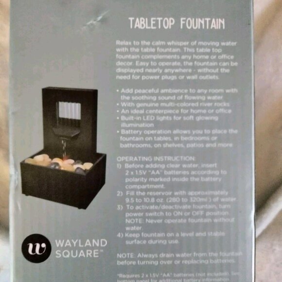 🐰🎉Indoor Modern Pebble Design Table Top Fountain With LED Lights - Picture 5 of 5